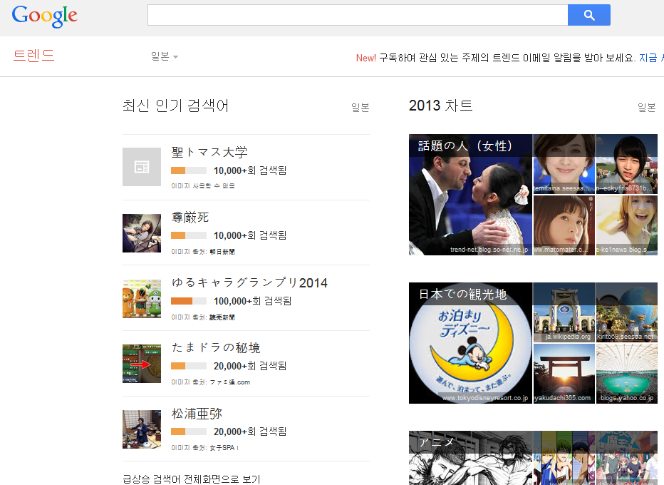 실시간 트랜드 일본